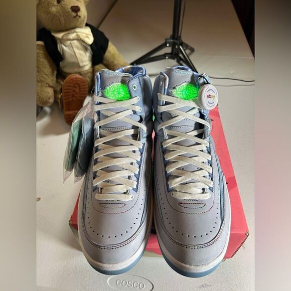 *Brand New* Size 10.5 - Jordan 2 Retro x J. Balvin Blue 2022 - Picture 5 of 13